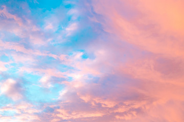 colorful sky with clouds at sunset,