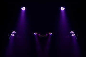 Abstract texture background for design. Stage light and smoke on stage, lighting and spotlights.