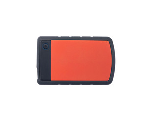 External Hdd drives 2.5 and 3.5 inch and flash drives on white isolated background