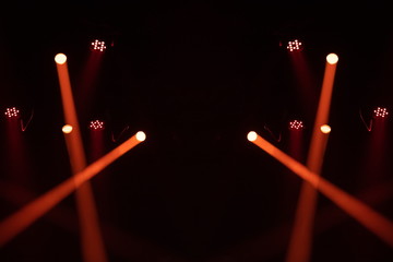 Theater lights spotlights over the stage, texture background for design.