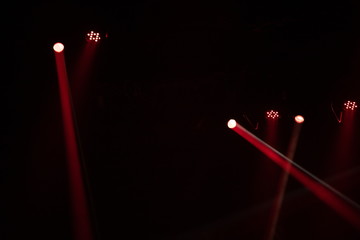 Theater lights spotlights over the stage, texture background for design.