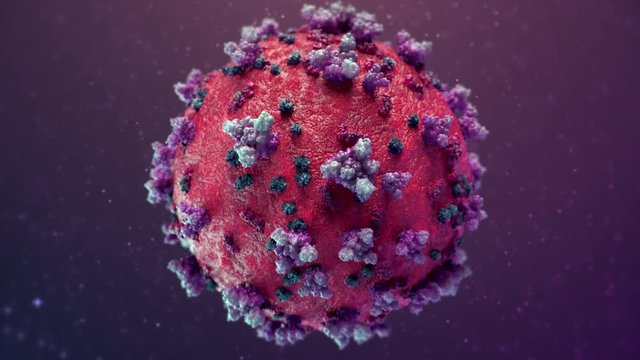 Omicron delta Corona virus cells flowing. Viral disease global pandemic outbreak. influenza, covid, Flu, 2019-nCov COVID-19 novel coronavirus Microorganisms macro close up 3d render loop background