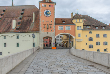 Old Town of Regensburg in Bavaria, Germany. A World Heritage site