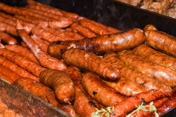 Assorted meat products, sausages, oktoberfest