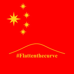 Concept Illustration for China's Flattening the Curve of Coronavirus