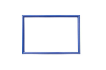 Blue photo frame isolated on white background