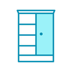 wardrobe - interior icon vector design template
