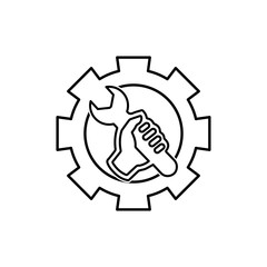 Service Repair Tools Logo Template Vector