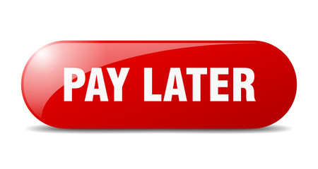 pay later button. pay later sign. key. push button.