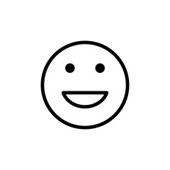 Fototapeta premium Smile face emoticon icon in trendy flat design