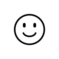 Fototapeta premium Smile face emoticon icon in trendy flat design