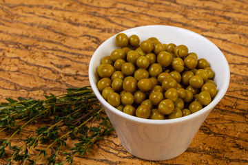 Marinated green peas