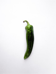 indian capsicum isolated image on white background.

