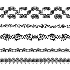 Celtic black and white pattern. Patterns and ornaments with Scandinavian motifs. Monochrome seamless pattern.