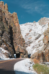 Highway through mountains 