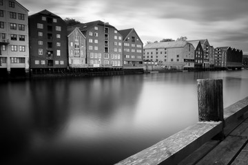 Obraz premium Trondheim Brygenne, Nidelva