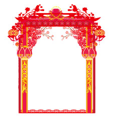 Chinese New Year with lanterns - frame