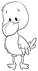 Niedliche Möwe - Vektor-Illustration