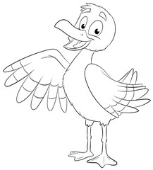 Niedliche Möwe - Vektor-Illustration