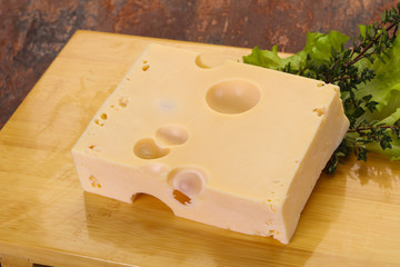 Maasdam cheese brick