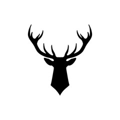 Deer head creative design logo isolated on white background