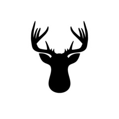 Deer head creative design logo isolated on white background