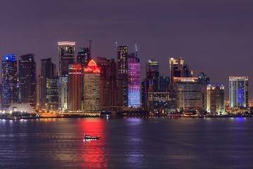 Obraz premium Doha at night. Qatar