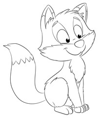 Niedlicher Fuchs - Vektor-Illustration