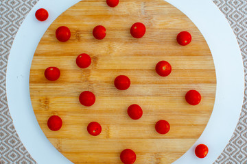 tomatoes over wood table