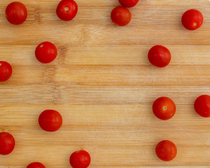 tomatoes over wood table