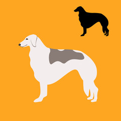 greyhound, black silhouette