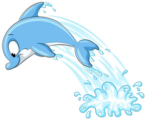 Niedlicher Delfin - Vektor-Illustration © Christine Wulf