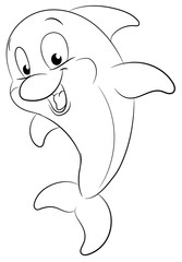 Niedlicher Delfin - Vektor-Illustration © Christine Wulf
