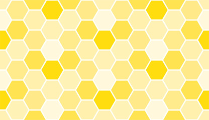 Bee honeycomb seamless pattern, art honey texture