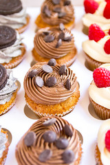 different cupcakes on a plate