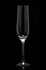 Glass on a black background. Sticky. Clear glass.