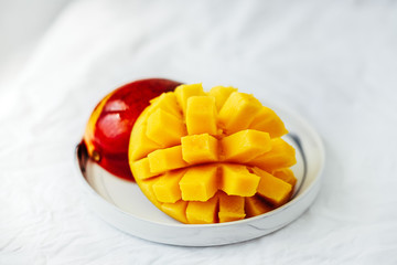 mango on a plate