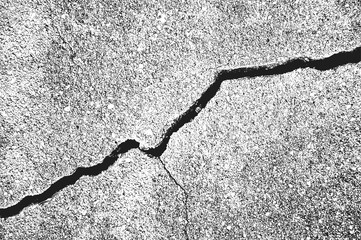 Fototapeta premium Distress old cracked concrete vector texture. EPS8 illustration. Black and white grunge background.