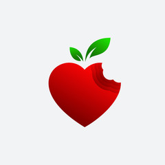 apple with heart