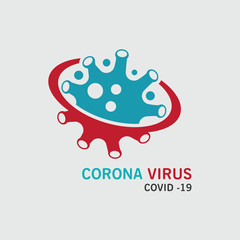 Corona Bacteria cell Virus vector illustration icon template design