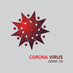 Corona Bacteria cell Virus vector illustration icon template design