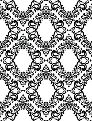 Damask pattern vector element. Classic luxury old-fashioned ornament grunge background. Royal victorian texture for wallpaper, textile, fabric, wrapping. Exquisite floral baroque patterns.