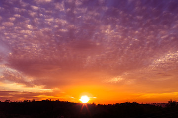 Fototapeta premium sunset in the mountains