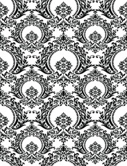 Damask pattern vector element. Classic luxury old-fashioned ornament grunge background. Royal victorian texture for wallpaper, textile, fabric, wrapping. Exquisite floral baroque patterns.