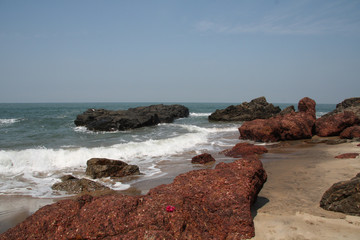 waves on the beach