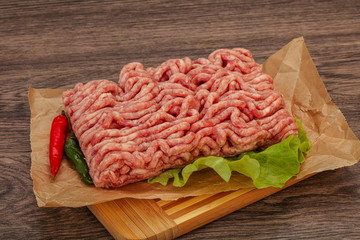 Raw Minced pork meat for cooking