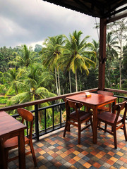 Beautiful view of outdoor cafe at tropical resort