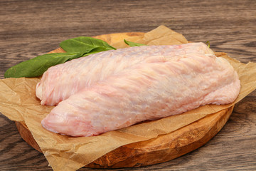 Raw turkey wings for cooking