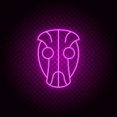 Mask, space, vector, neon icon illustration isolated sign symbol- Neon vector icon