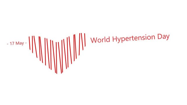 World Hypertension Day. Animation on a medical theme. May Awareness Month - Powered by Adobe